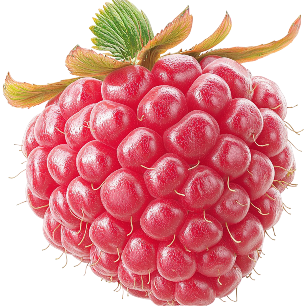 Fresh juicy raspberry vibrant red color detailed texture highlighting delicious natural fruit richness png