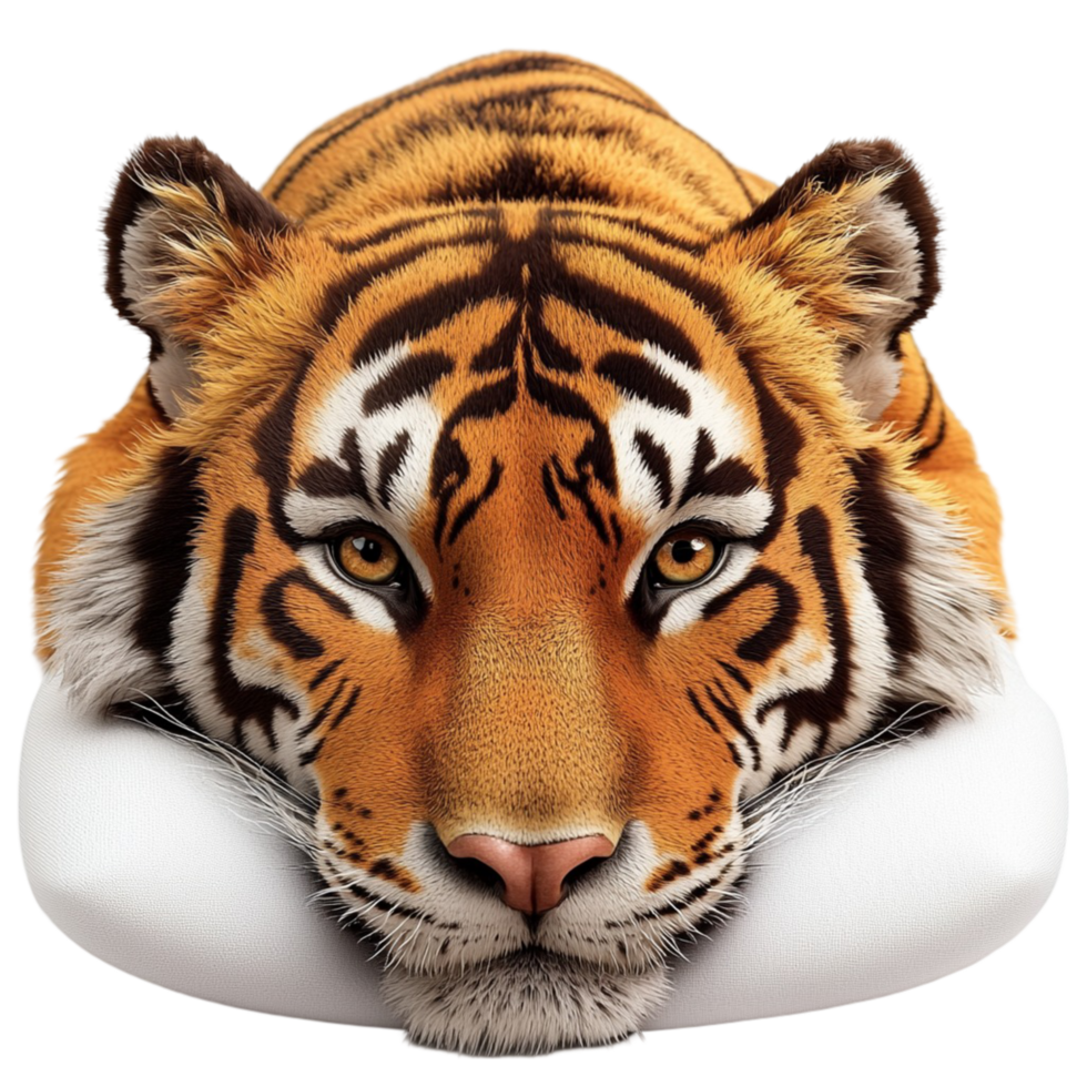 Fierce Bengal tiger intense amber eyes staring boldly showing strength courage wild beauty png