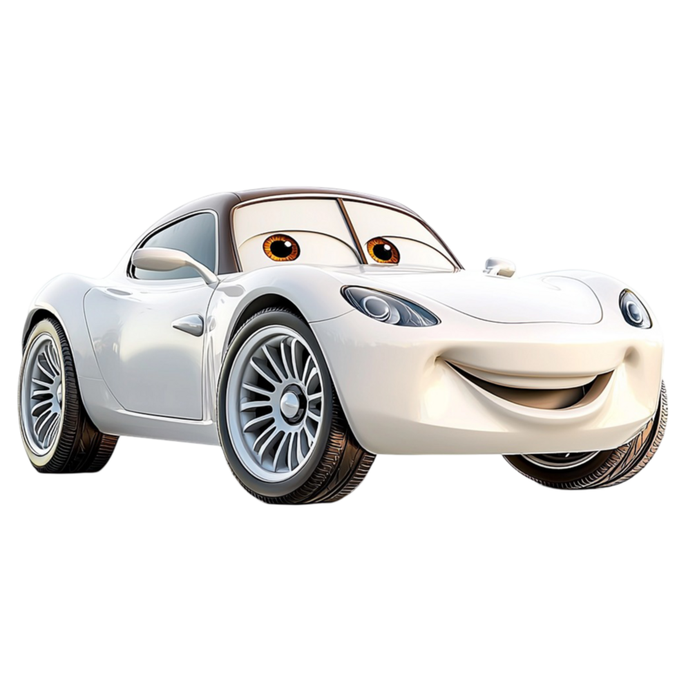 Futuristic white sports car with a sleek aerodynamic design capturing speed innovation and modern elegance png