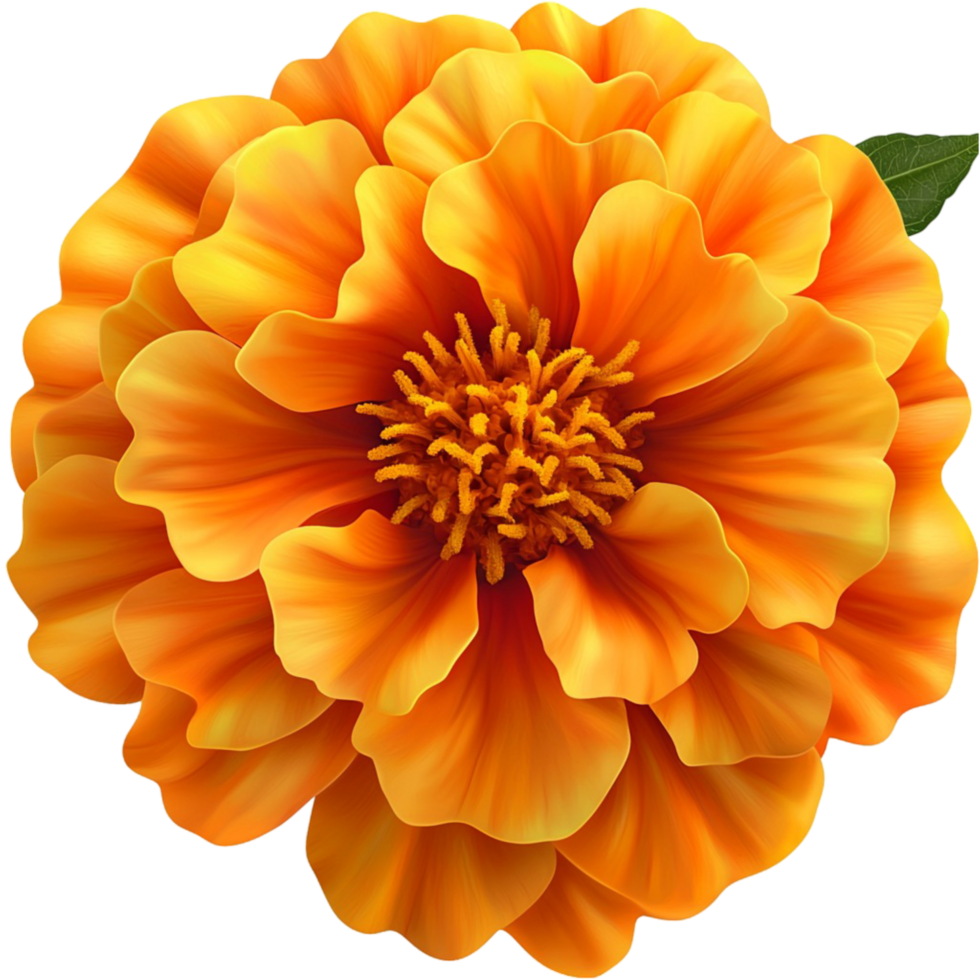 Bright orange dahlia flower in full bloom intricate petals creating a stunning floral display png