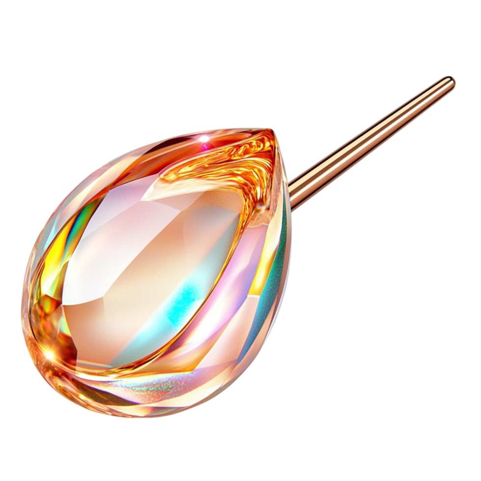 Gorgeous multicolored gemstone pendant sparkling brilliantly capturing light with its stunning prismlike effect png