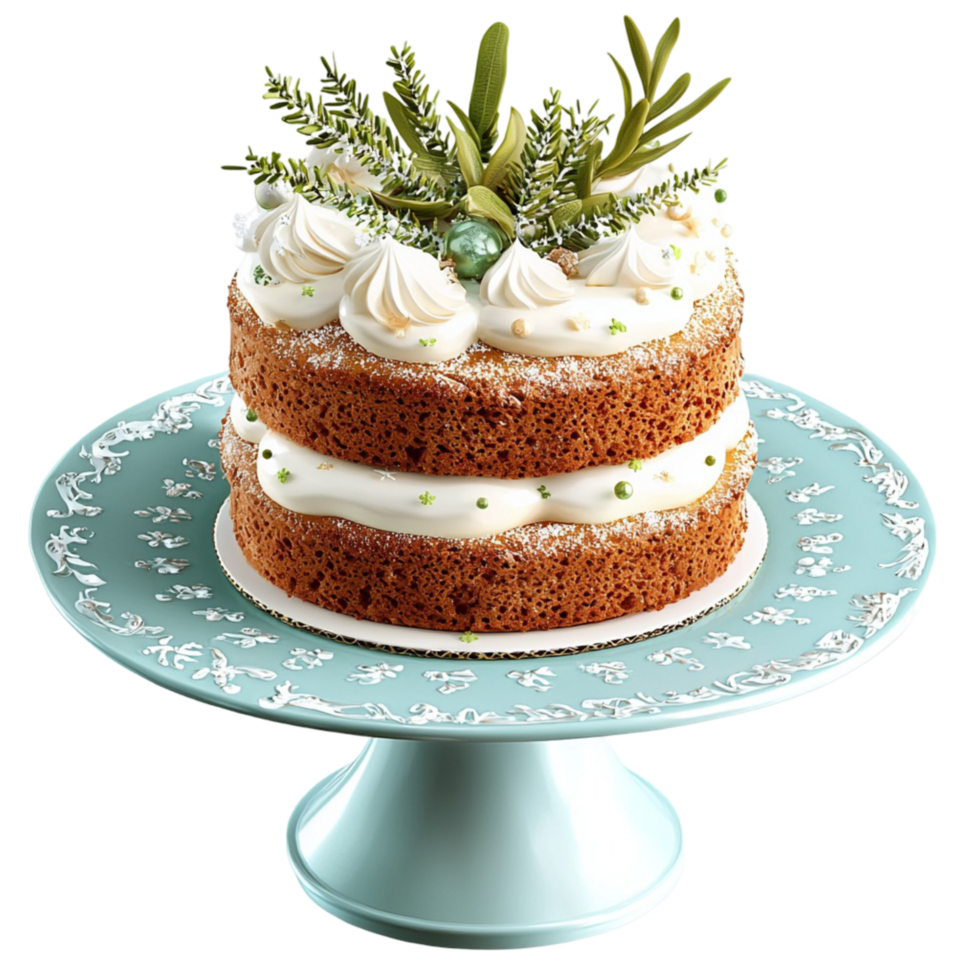 Beautifully decorated festive cake with white frosting symbolizing celebration joy elegance and a special memorable occasion png