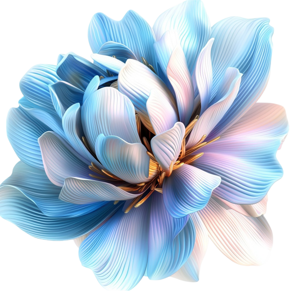 Stunning blue flower in full bloom symbolizing natural beauty elegance serenity and the delicate wonders of nature png