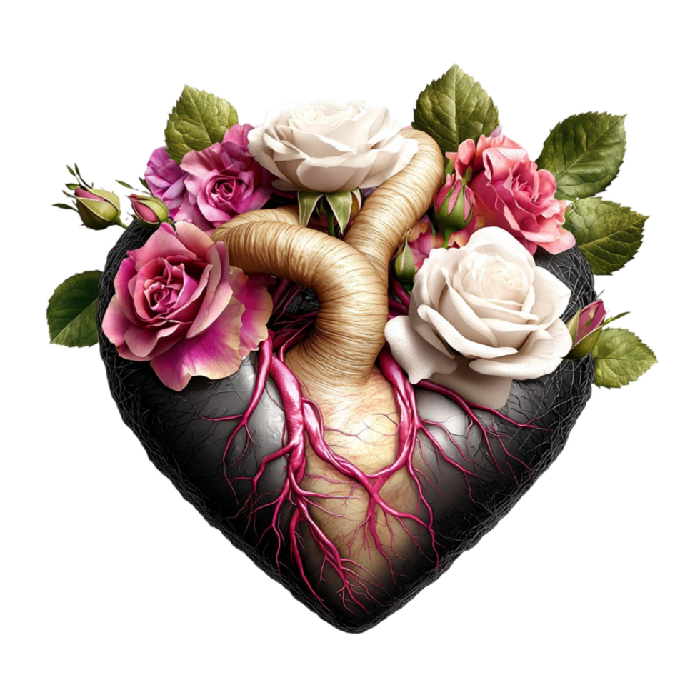 Beautiful heartshaped chocolate box with roses symbolizing love romance sweetness and heartfelt Valentines Day gifting png
