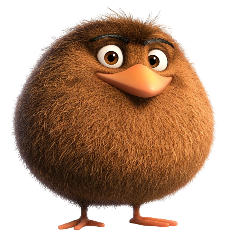 Adorable fluffy brown creature with big eyes symbolizing cuteness charm whimsy and the playful magic of animated fantasy characters png