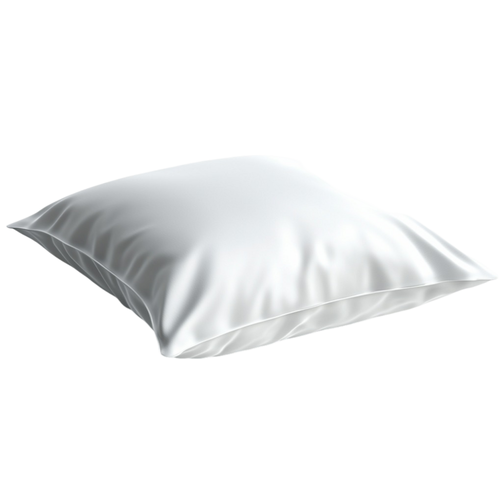 Soft white pillow with a fluffy texture symbolizing comfort relaxation sleep and the essential element for restful nights png