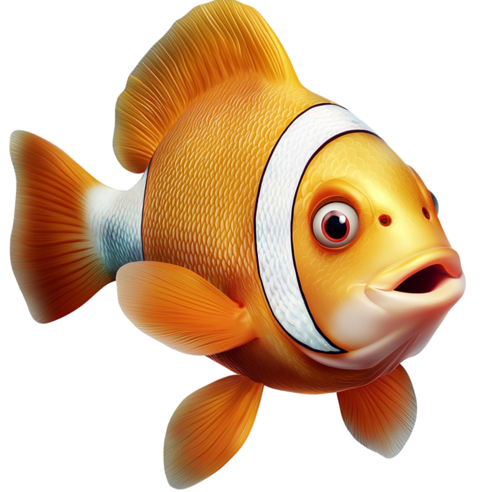 Bright orange clownfish swimming confidently symbolizing nature vibrancy aquatic life and the beauty of colorful ocean creatures png