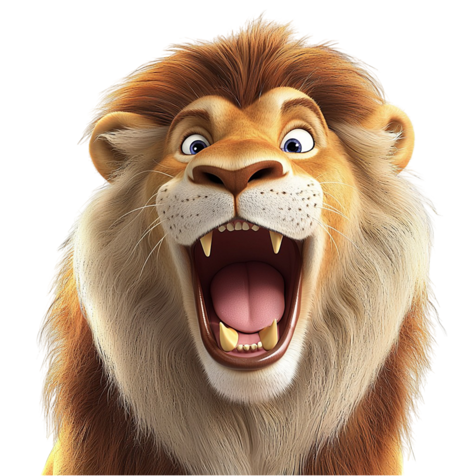 Majestic roaring lion with a fierce expression symbolizing strength courage leadership and the powerful energy of wild nature png