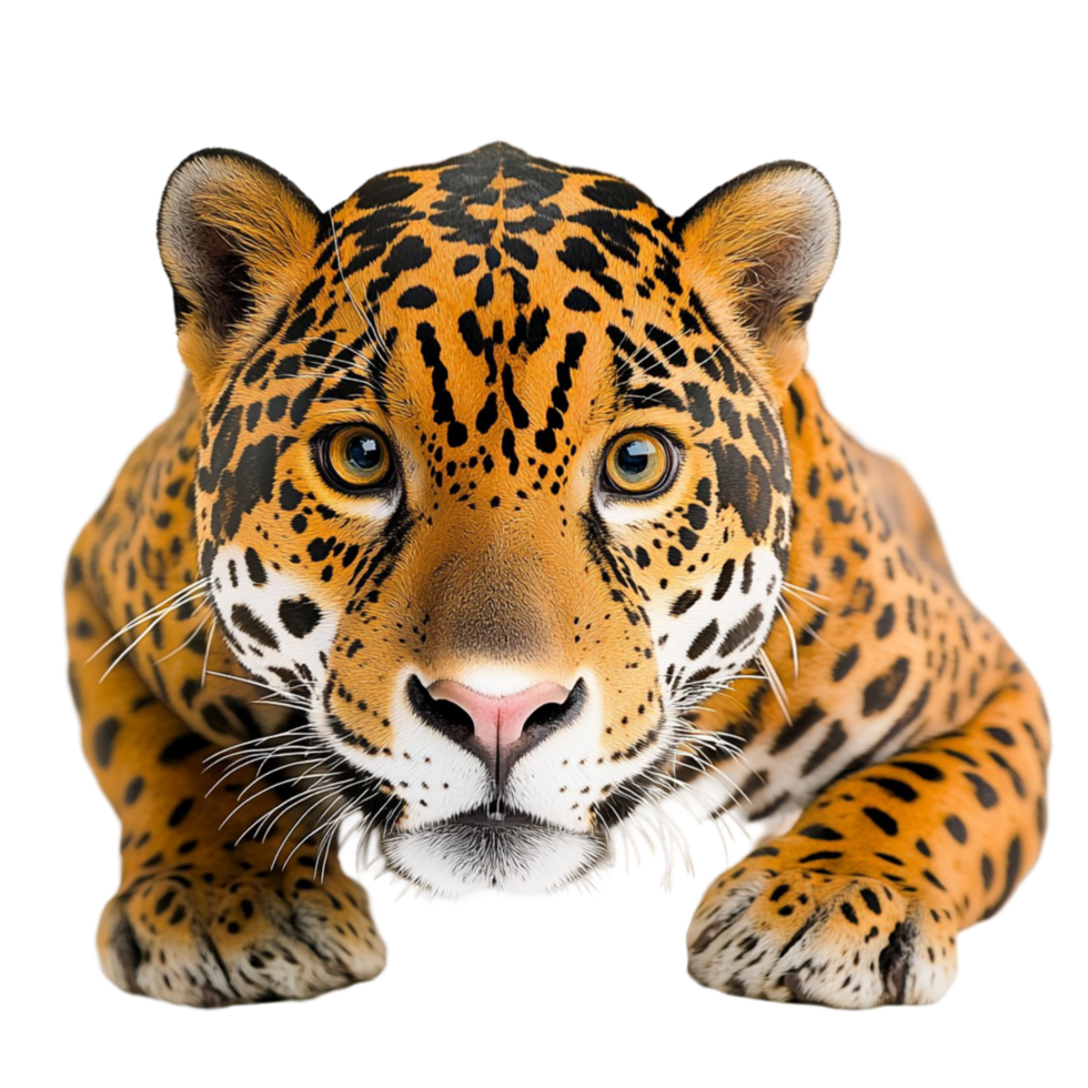 Majestic jaguar with piercing eyes symbolizing power agility wilderness and the fearless energy of the wild jungle png