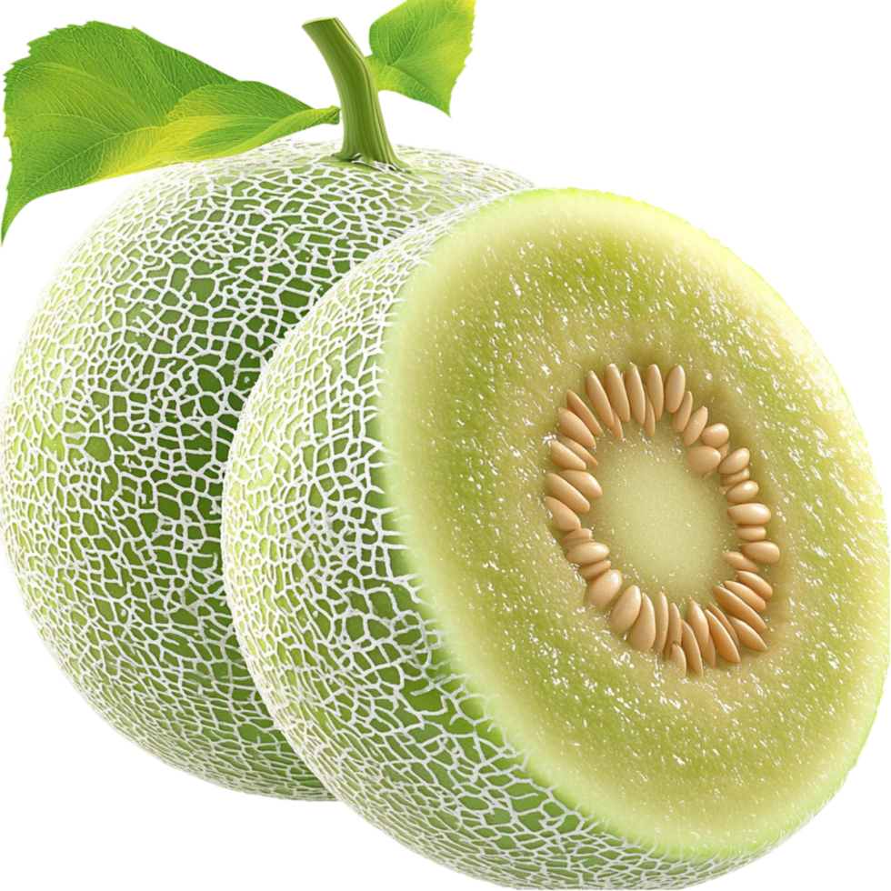 Fresh green melon with sliced kiwi symbolizing health nutrition freshness and the delicious taste of tropical fruit combinations png
