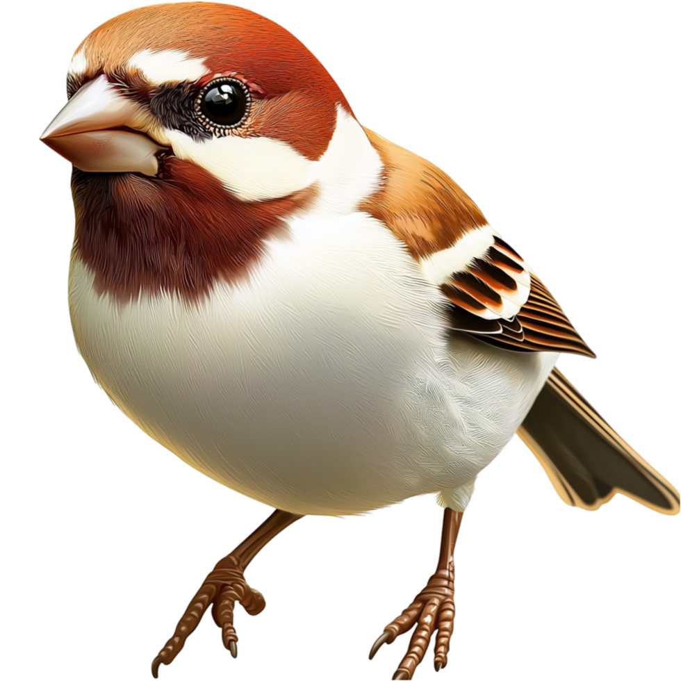 Small brown and white bird perched gracefully symbolizing freedom nature melody and the enchanting charm of delicate songbirds png