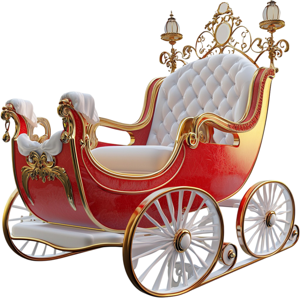Ornate red and gold royal carriage with intricate designs symbolizing grandeur tradition history and the majestic charm of noble transport png