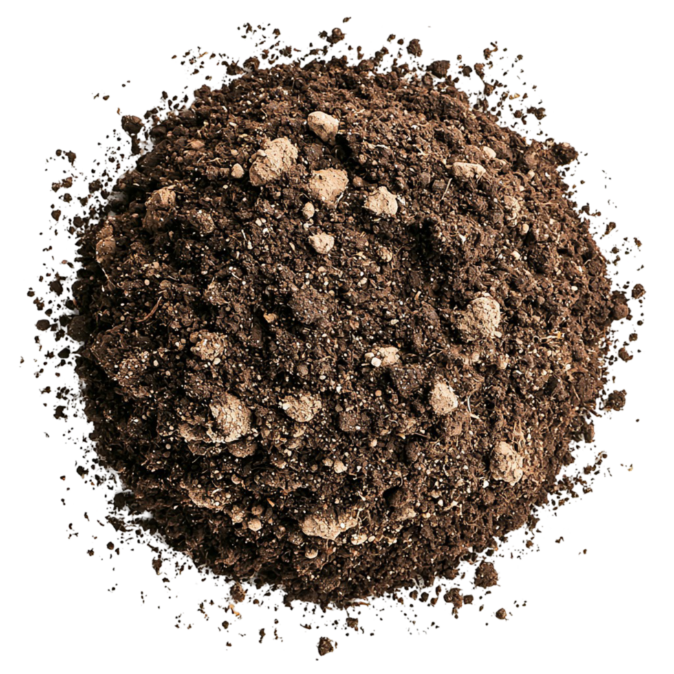 Pile of rich dark soil with a natural texture symbolizing growth nature fertility and the essential foundation of plant life png