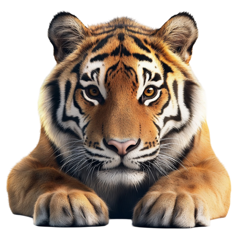Fierce roaring tiger with sharp eyes symbolizing power dominance courage and the wild spirit of the jungle png