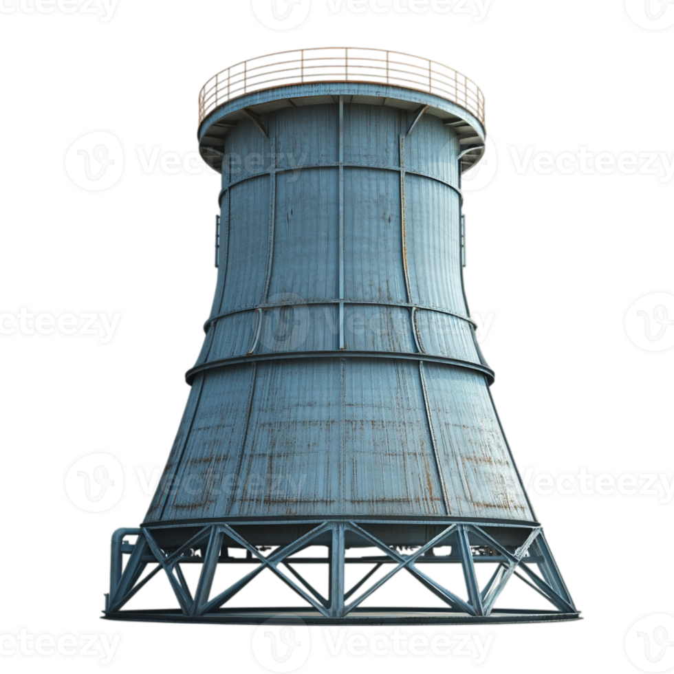 Cooling tower industrial structure isolated isolated on transparent background png