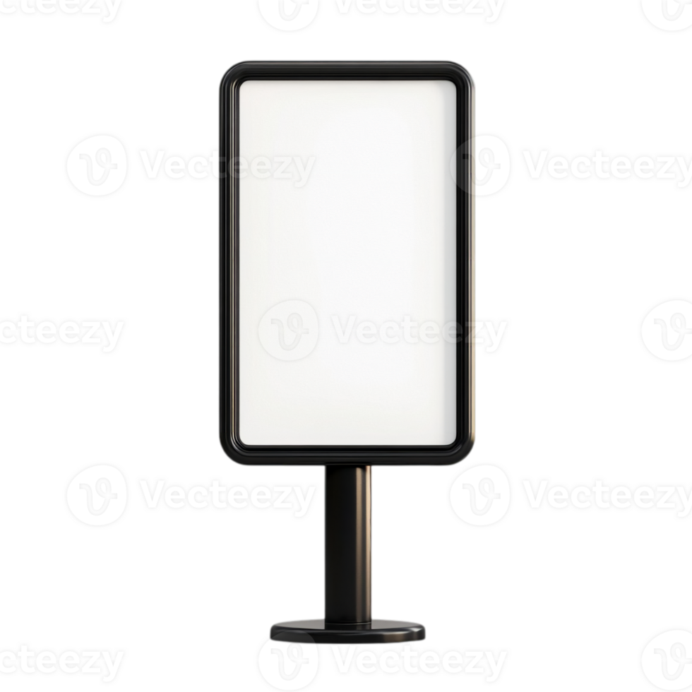 Blank billboard mockup template for advertisement design isolated on transparent background png