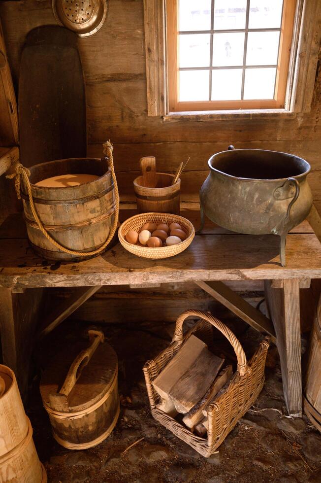 An old country kitchen in the Museum Kulturen in Lund Skane Sweden. 2025 photo