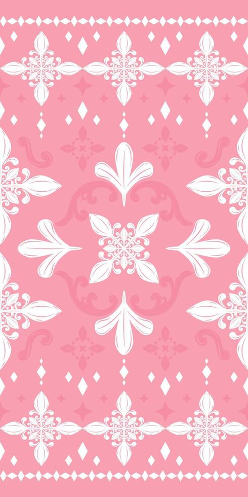 Flawless Detailed White Florals Weaves with Silk Design Embroidery Seamless Border Pattern. Delicate Traditional Royal Motif Scroll Ornament Hand drawn for Expensive Sweet Rich Design Apparel Interior vector