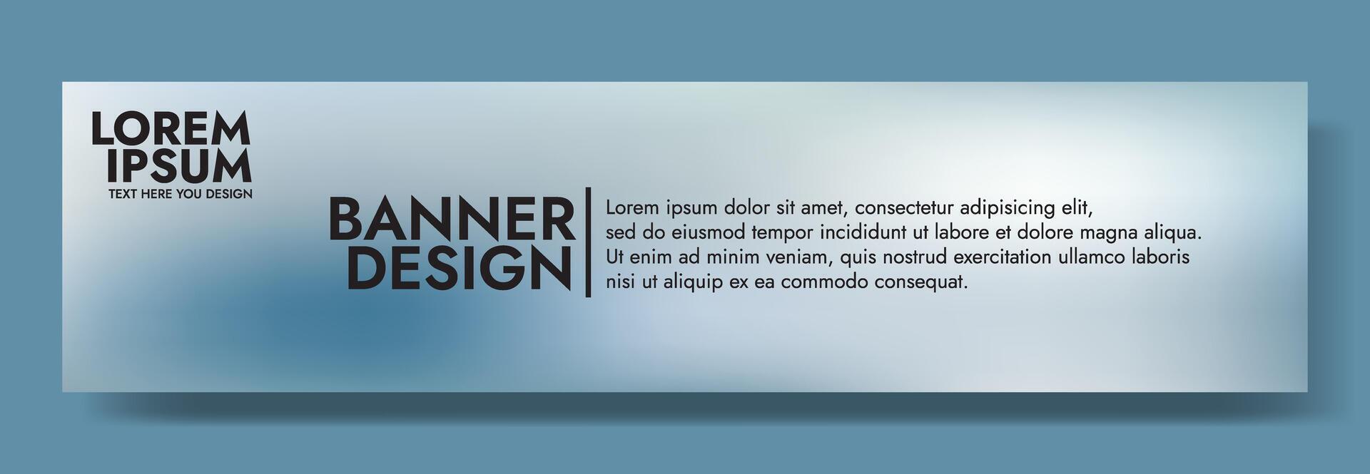 Modern banner design with a sky blue background. Perfect for clarity, freshness, and corporate themes. vector