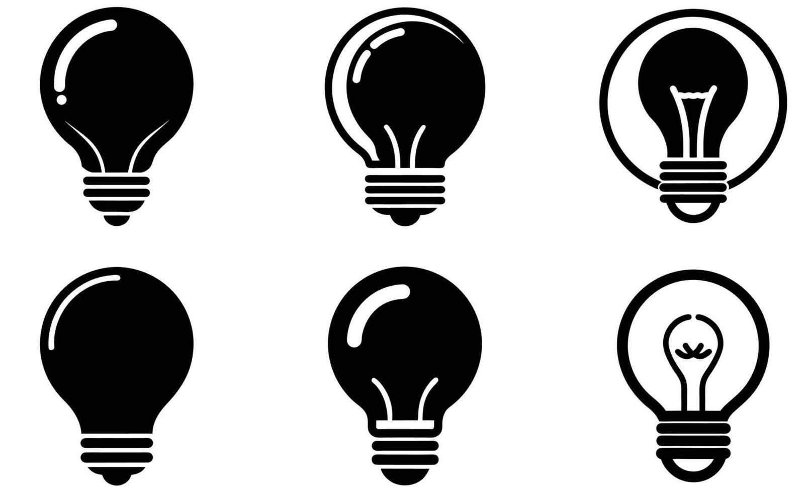 Black and White Light Bulb vector
