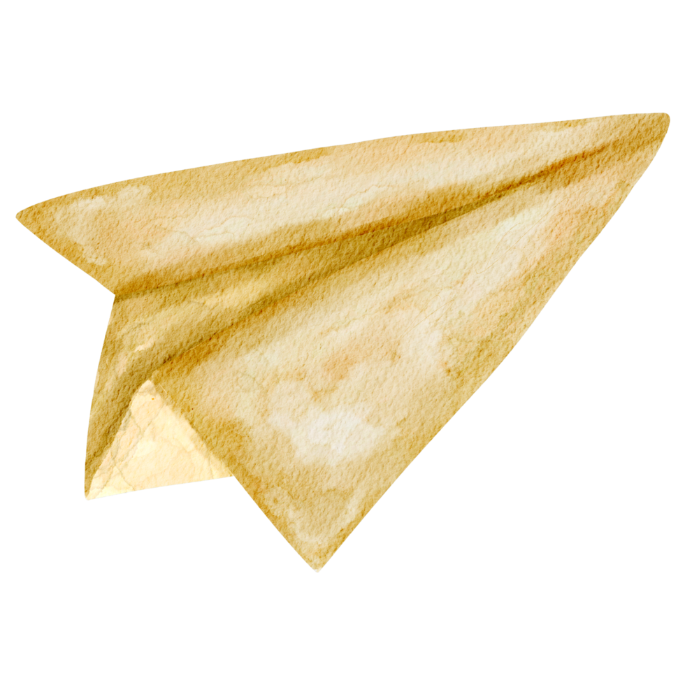 Watercolor School Supplies Illustration Flying Paper Plane png