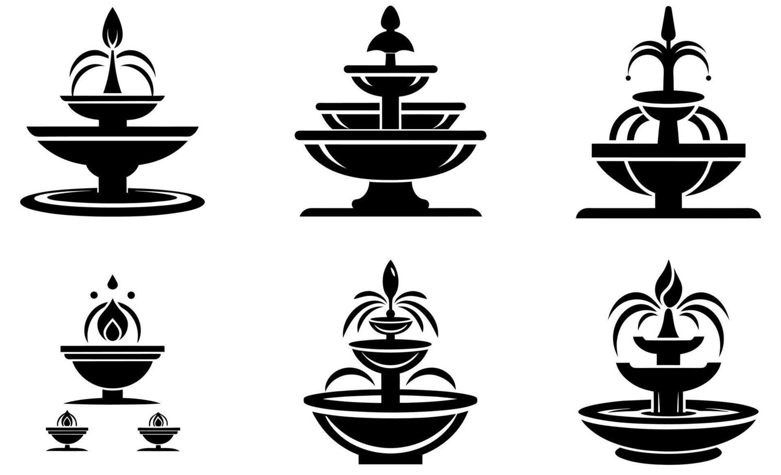 Elegant Fountain Logo Collection design vector