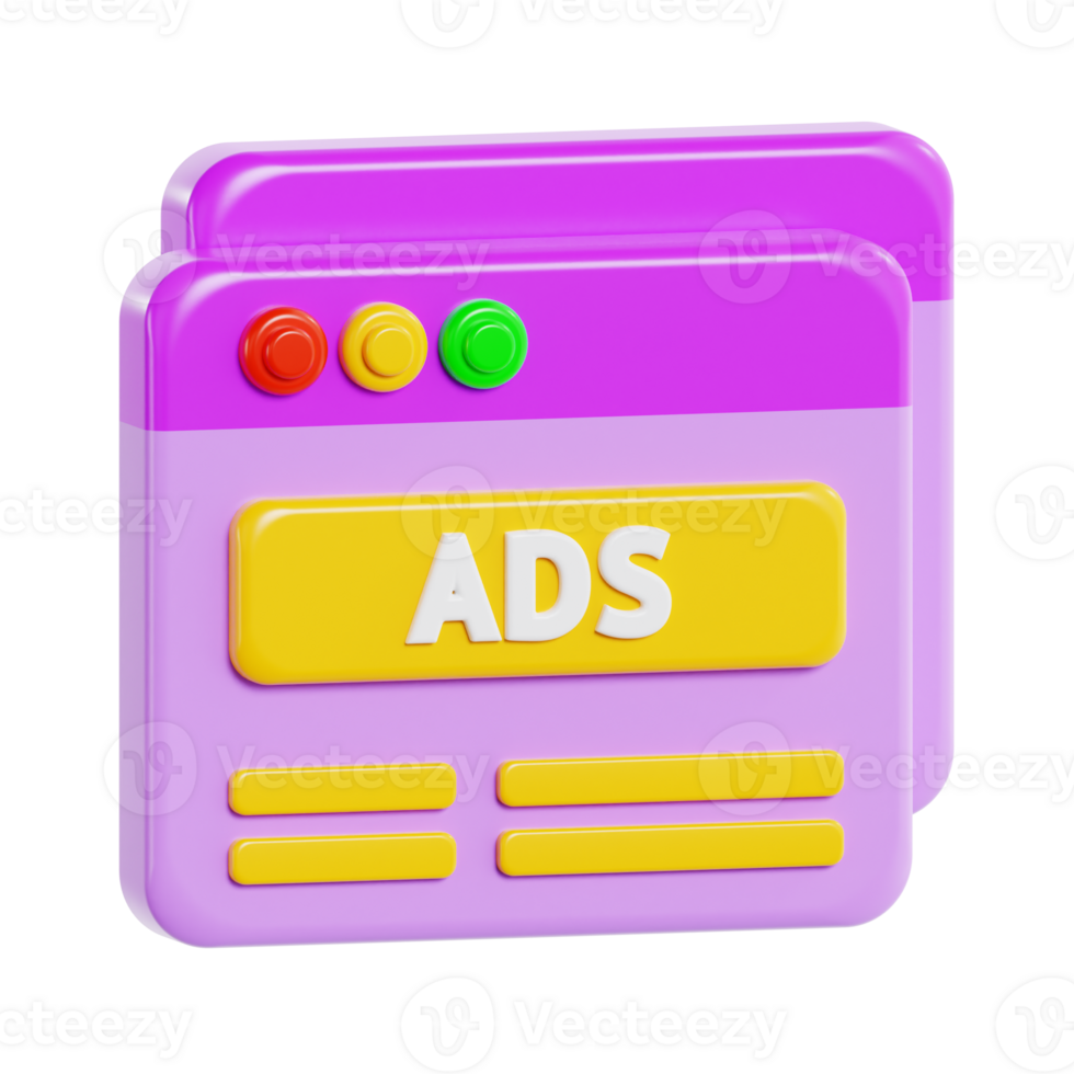 Digital Ads UI Element in Cartoon Style png