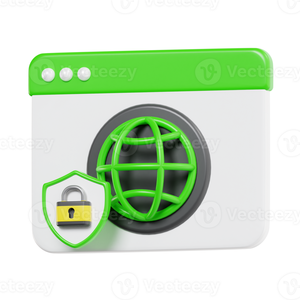 Secure Website with Lock Shield for Protection png