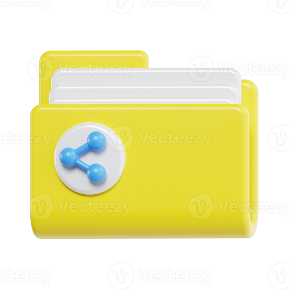 Folder with Share Icon for Data Sharing png