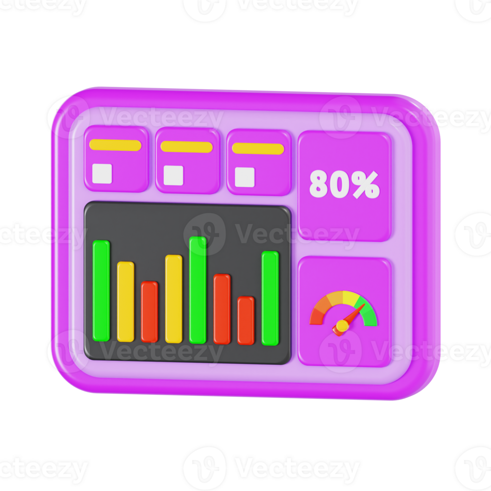 Colorful Web Dashboard with Graphs png