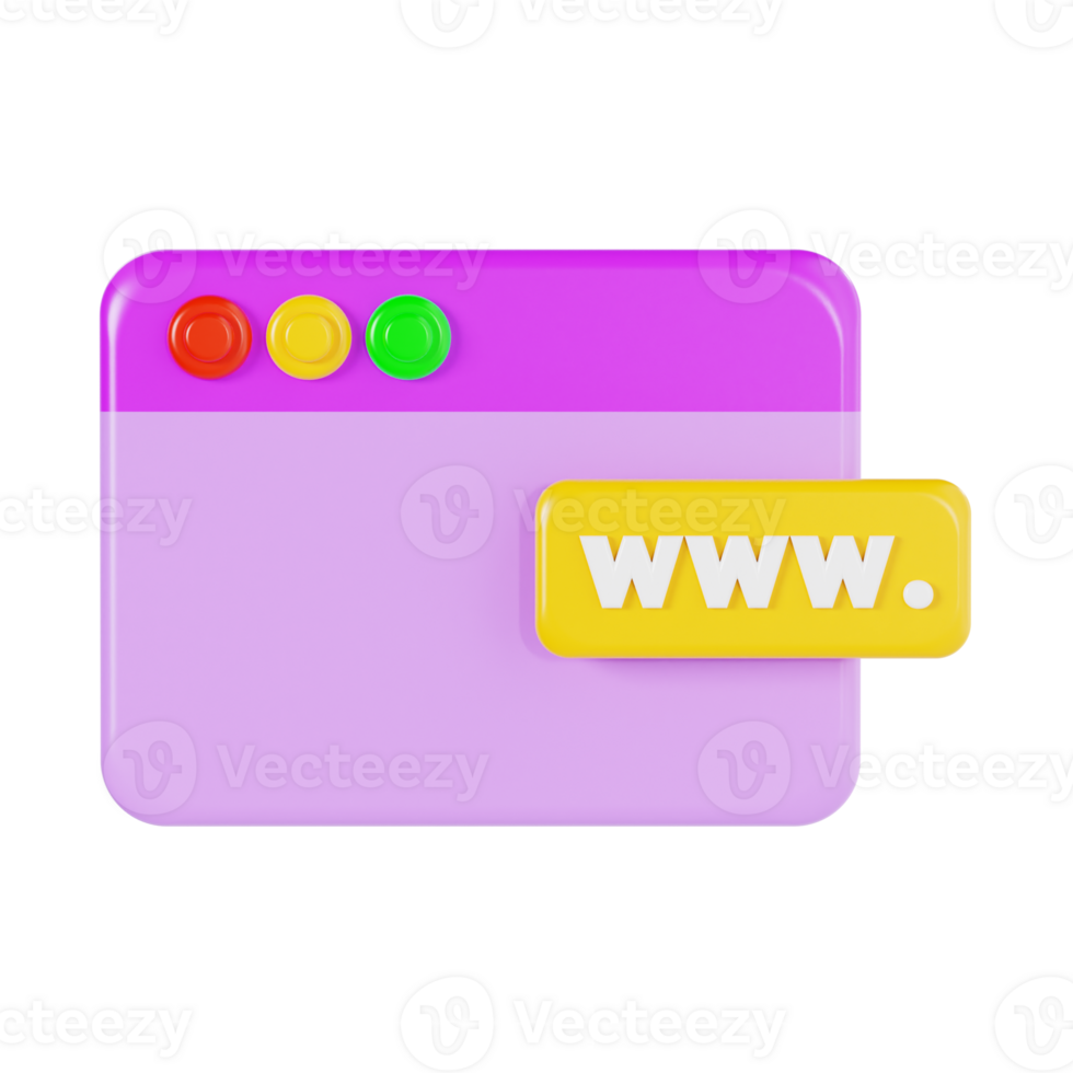 Web Page Interface Symbol in Cartoon Style png