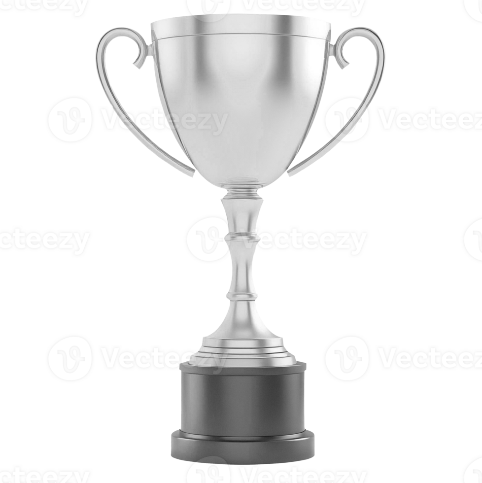 Silver trophy with a black base. This digital asset needs action. png
