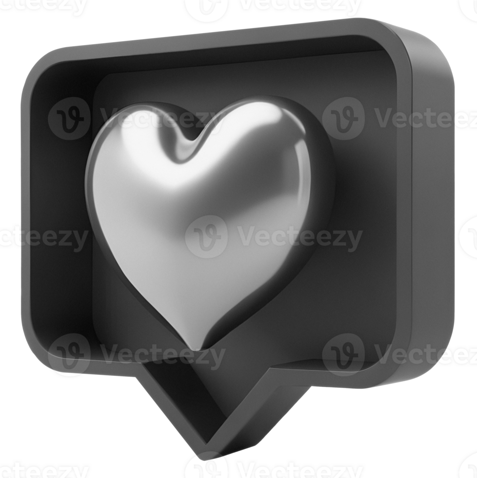 Here's a description of the image A 3D notification icon png
