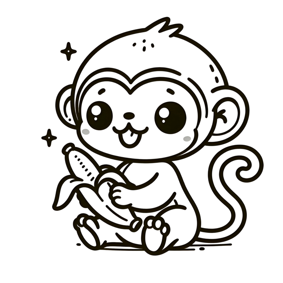 Happy Monkey Eating png