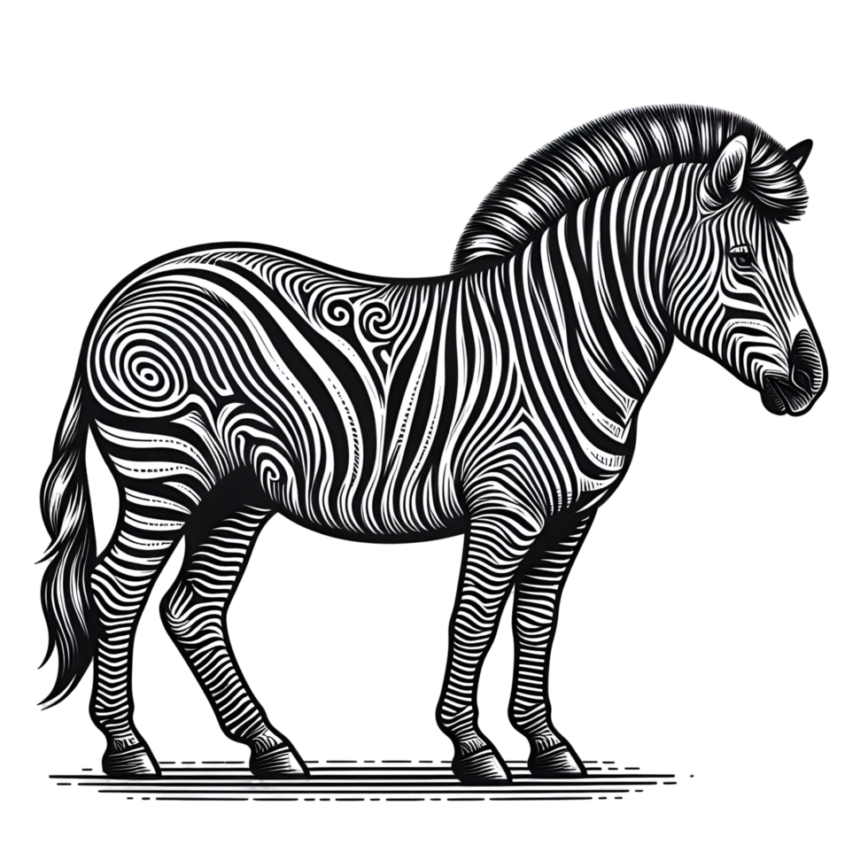 Elegant Zebra Stand png