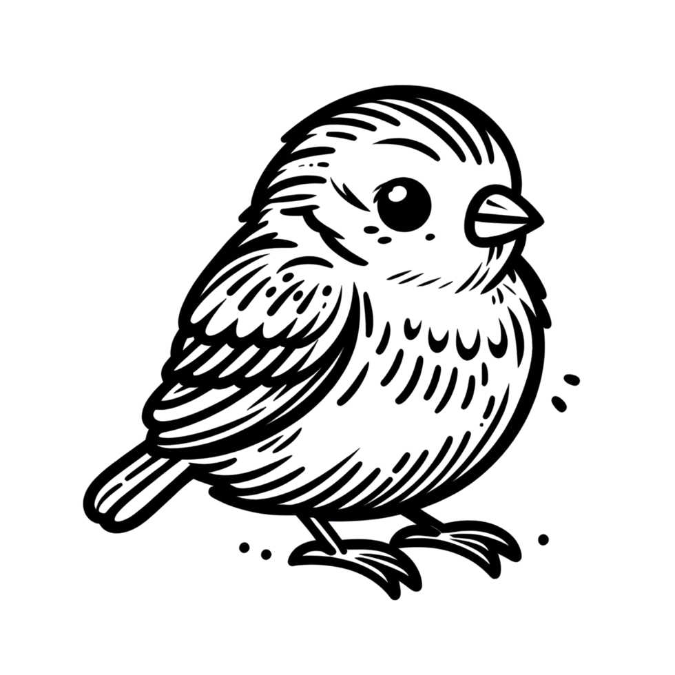 Detailed Bird Illustration png