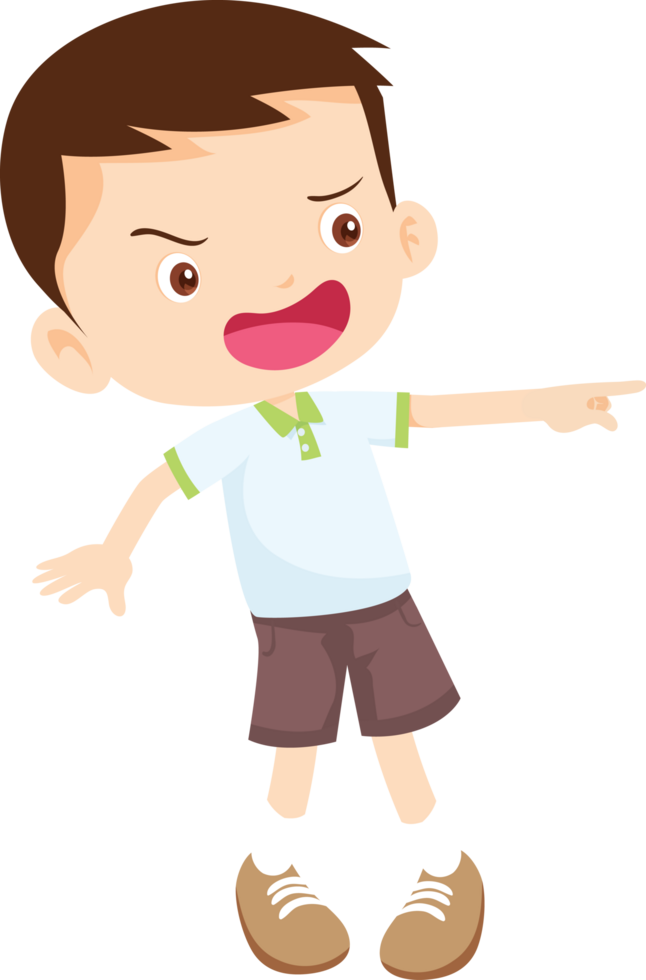 A boy who is in a bad mood and looks like he is going to fight. png