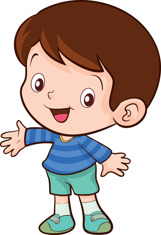 A cute boy is pretending to talk with a smiling face. png