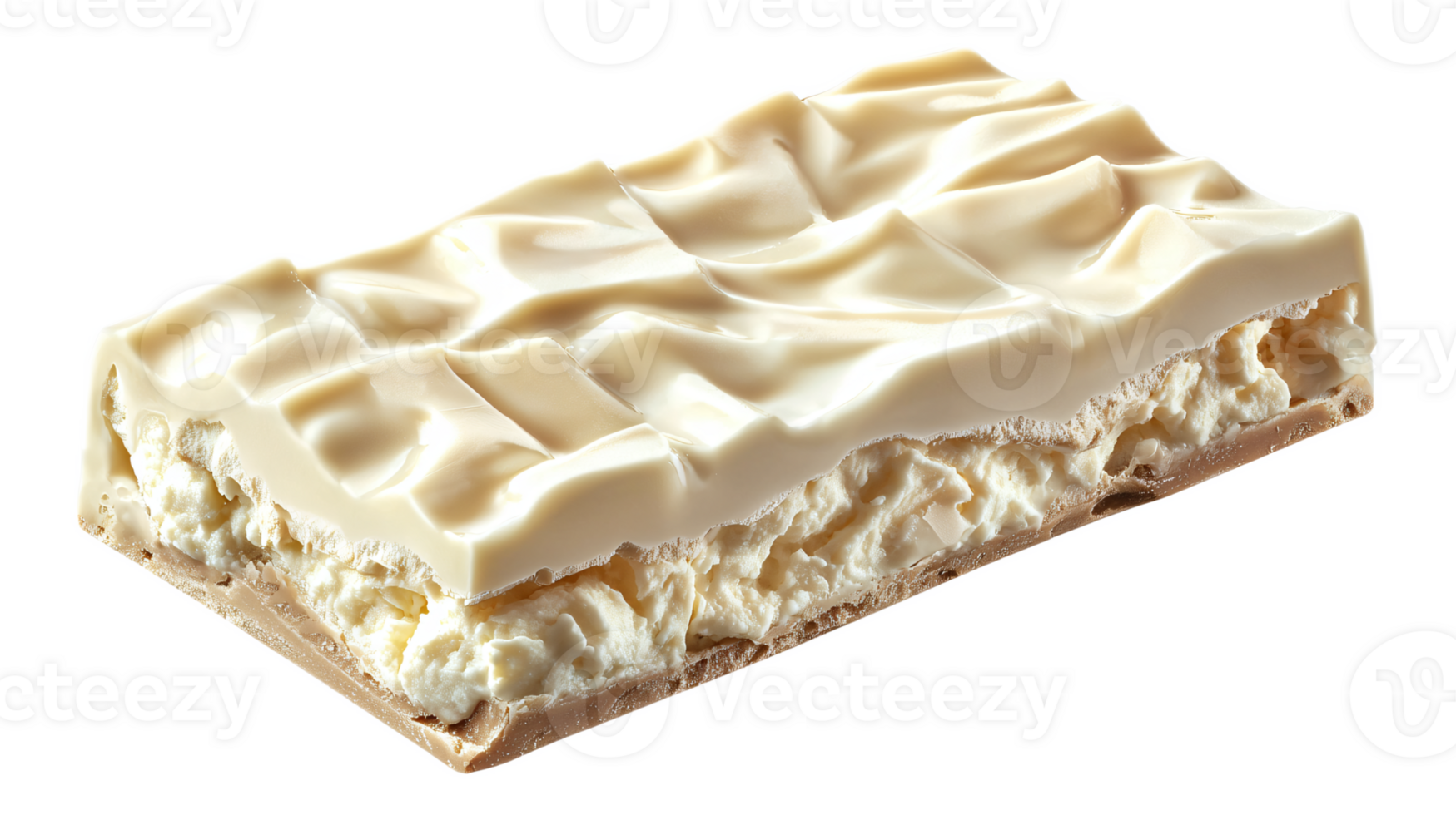 White Chocolate Bar with Creamy Filling on Isolated Background for Dessert Lovers png