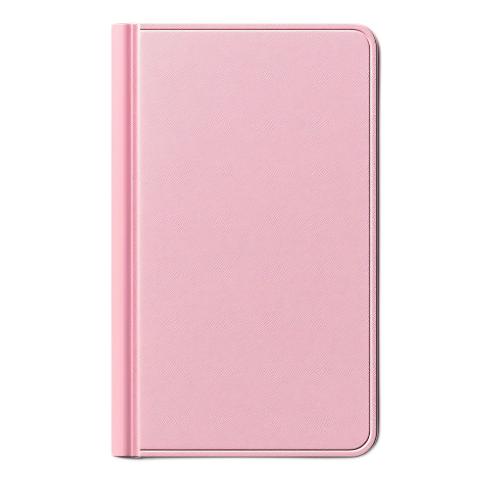 Elegant Pink Notebook with Soft Cover for Writing, Note-taking, and Journaling Purposes png