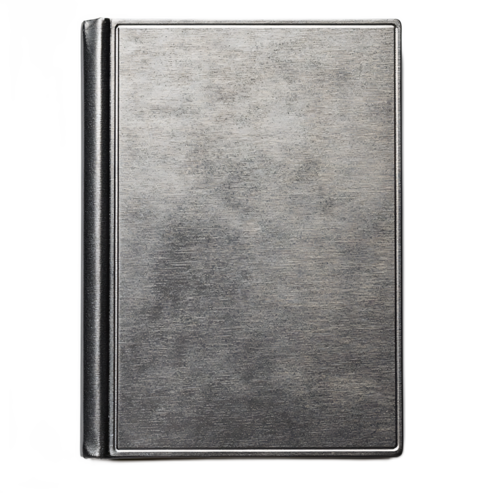 Elegant Metallic Cover Notebook with Smooth Texture Ideal for Writing and Note-taking png