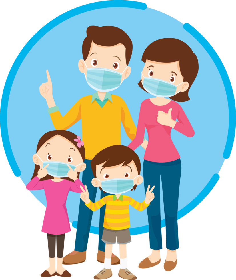 Advertisements campaign to wear face masks to protect against germs and dust. png