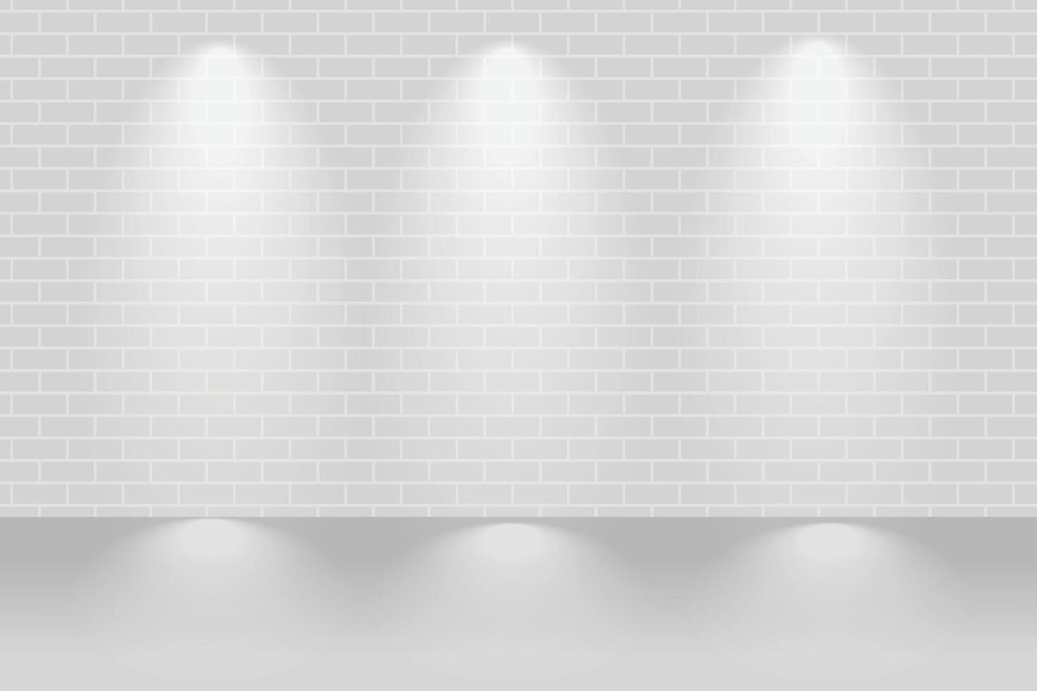 White studio with lights background vector