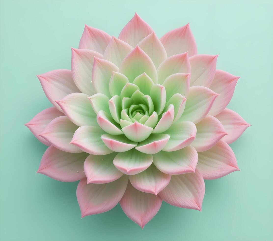 Close-up of a vibrant pink and green succulent plant. photo