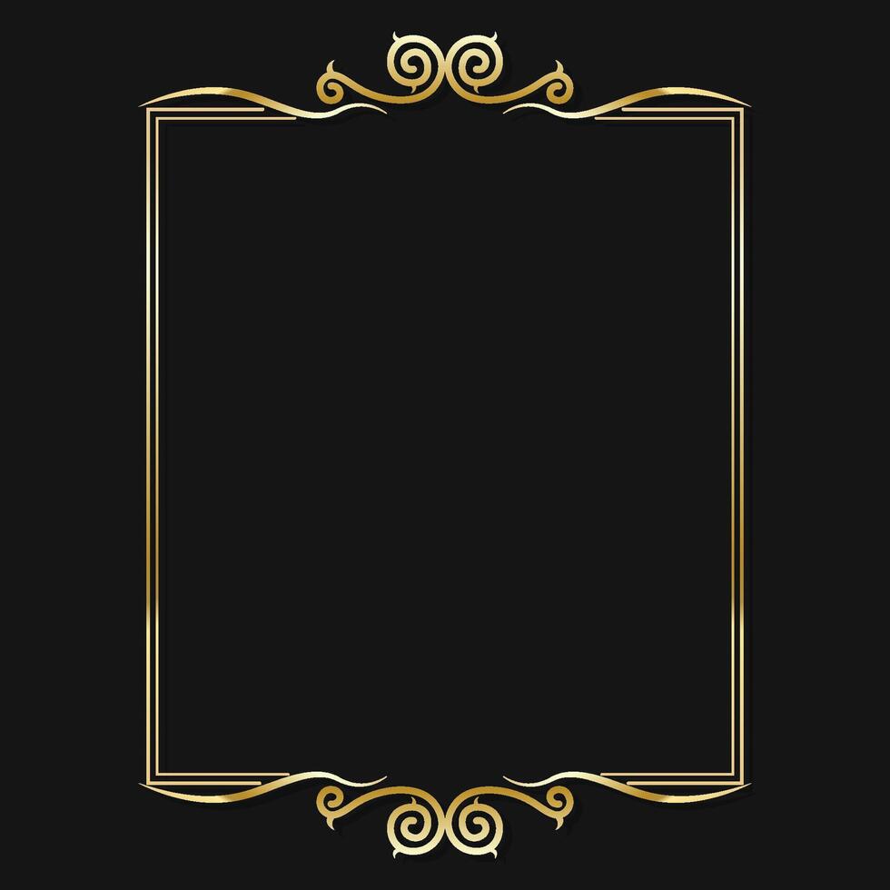 Golden Ornamentl attractive frame design vector