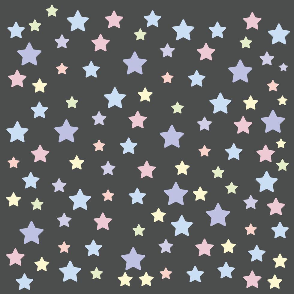 Cute small colorful starry pattern background vector