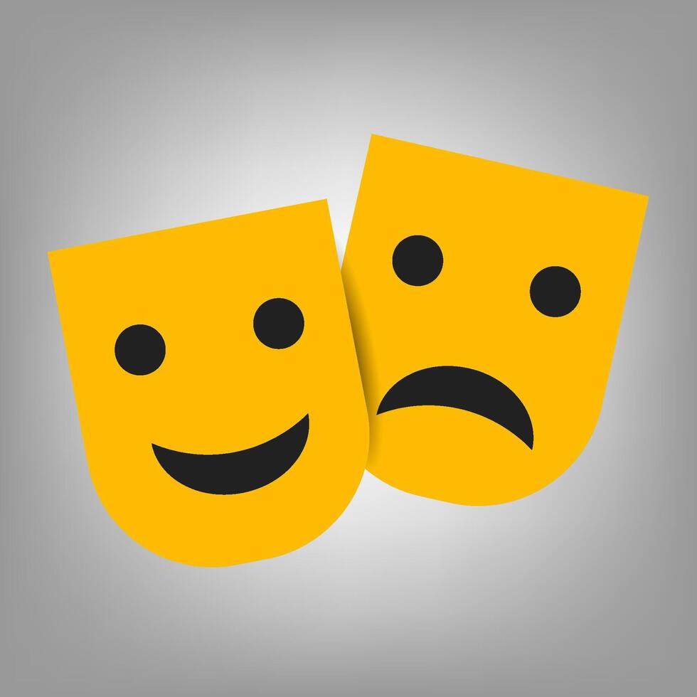 emotion mask illustration vector