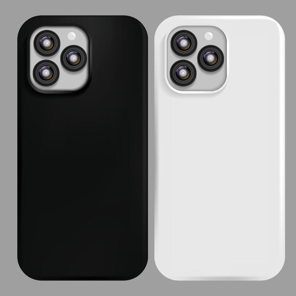 Realistic Cases for mobile,mockup vector