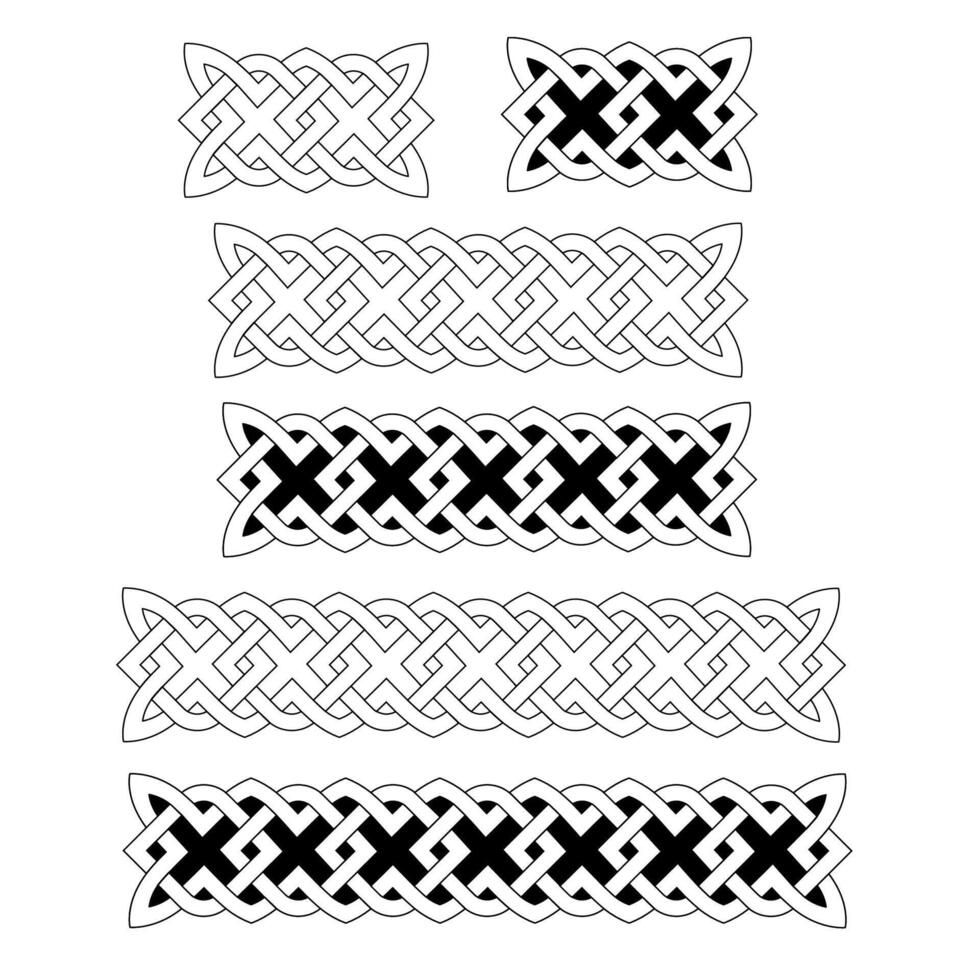Celtic ornaments northern Irish motif collection vector