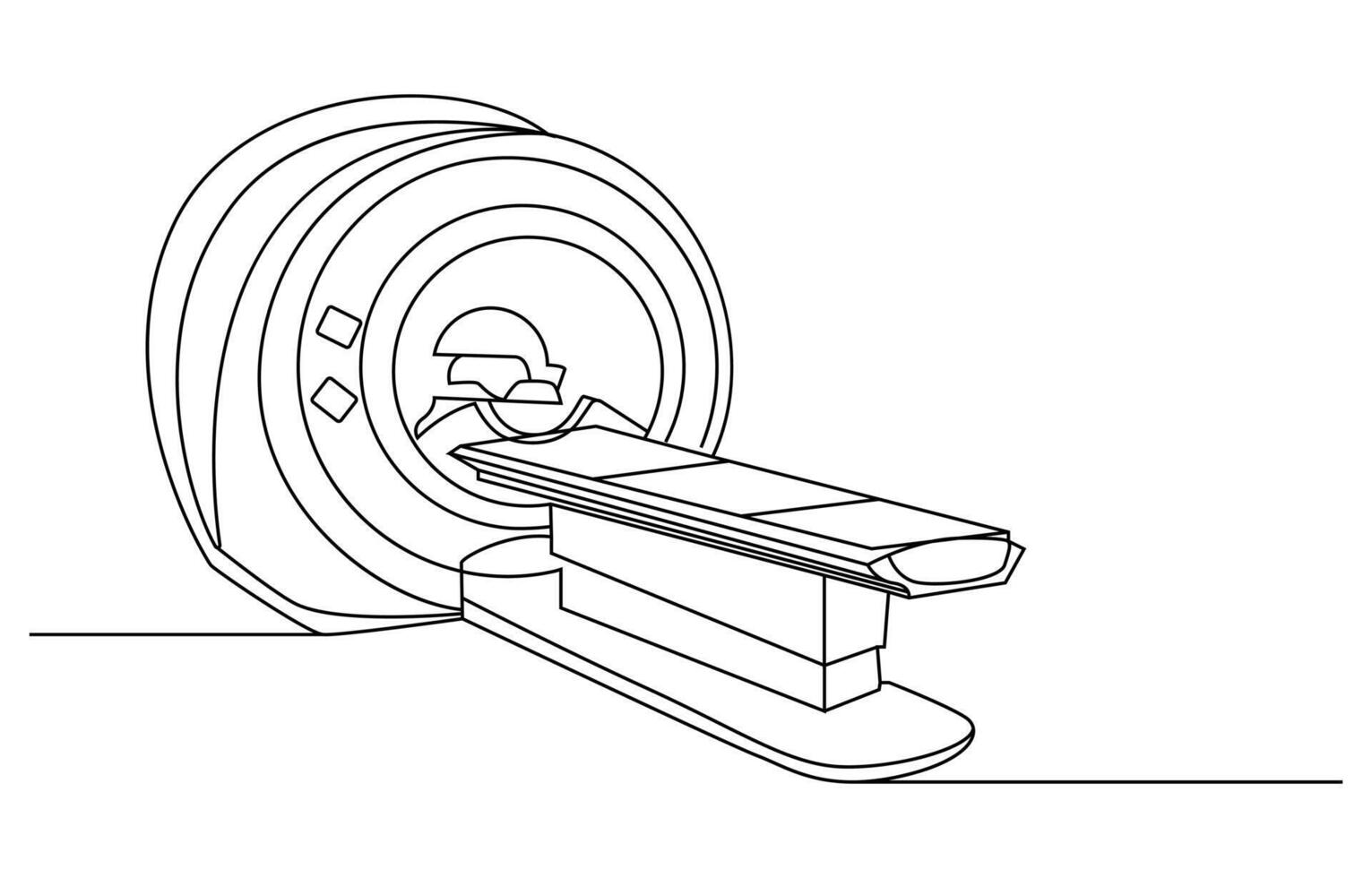 one line drawing Magnetic resonance imaging vector